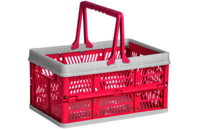 Premier Housewares Hot Pink Folding Storage Basket